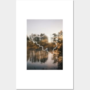 Belgium Country Map | Luminous Landscapes Posters and Art